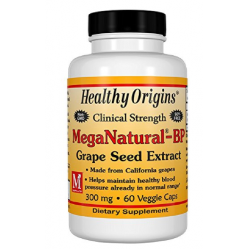 grape seed  Healthy Origins, MegaNatural-BP Grape Seed Extract, 300 mg, 60 Capsules